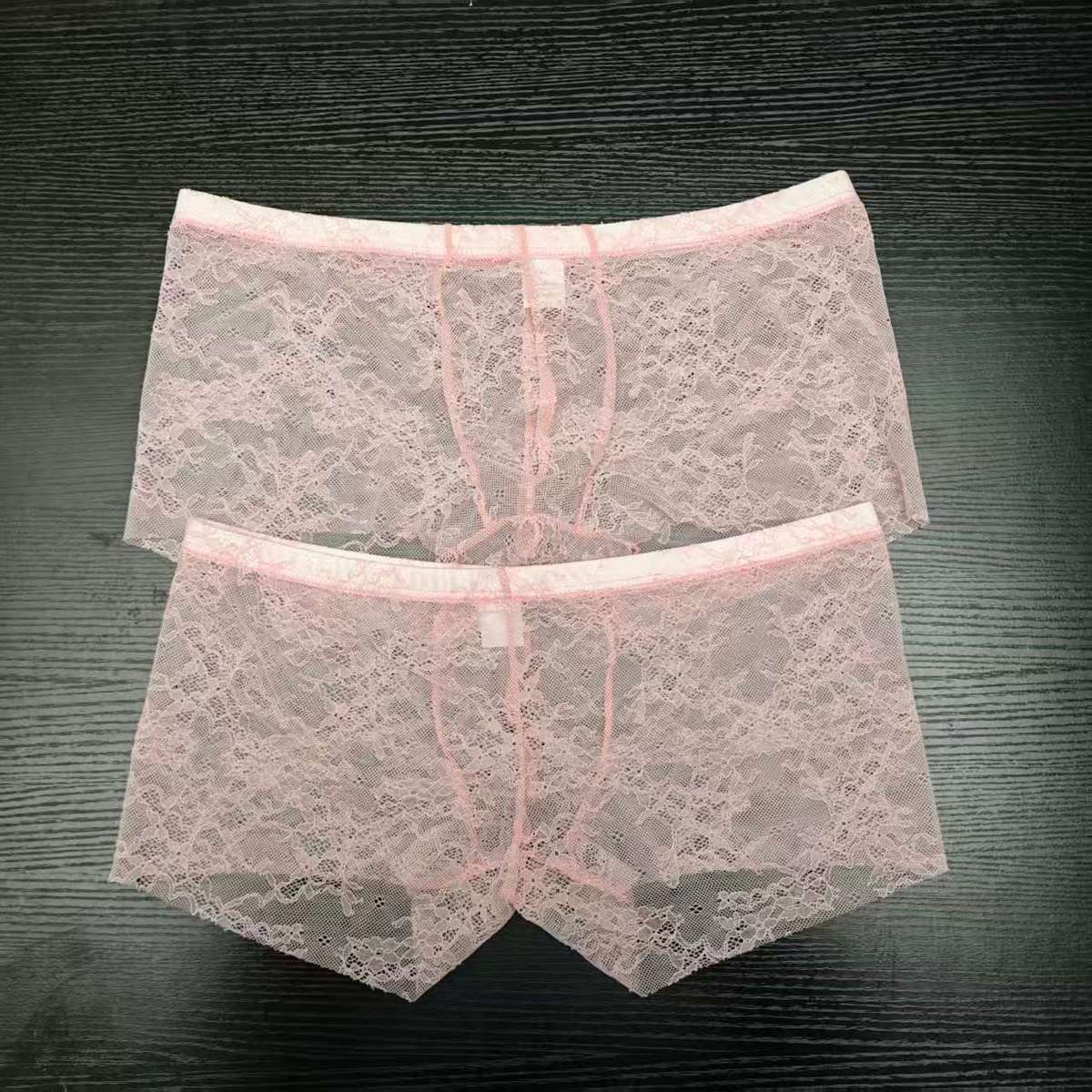 Boxer Brief Pack Cotton - 2PCS PACK Man's Pink Lace Brief