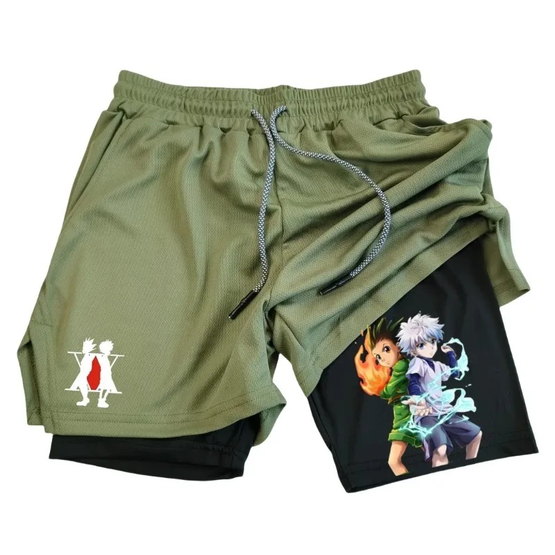 Compression Shorts Athletes - Mens 2in1 Running Short with Phone