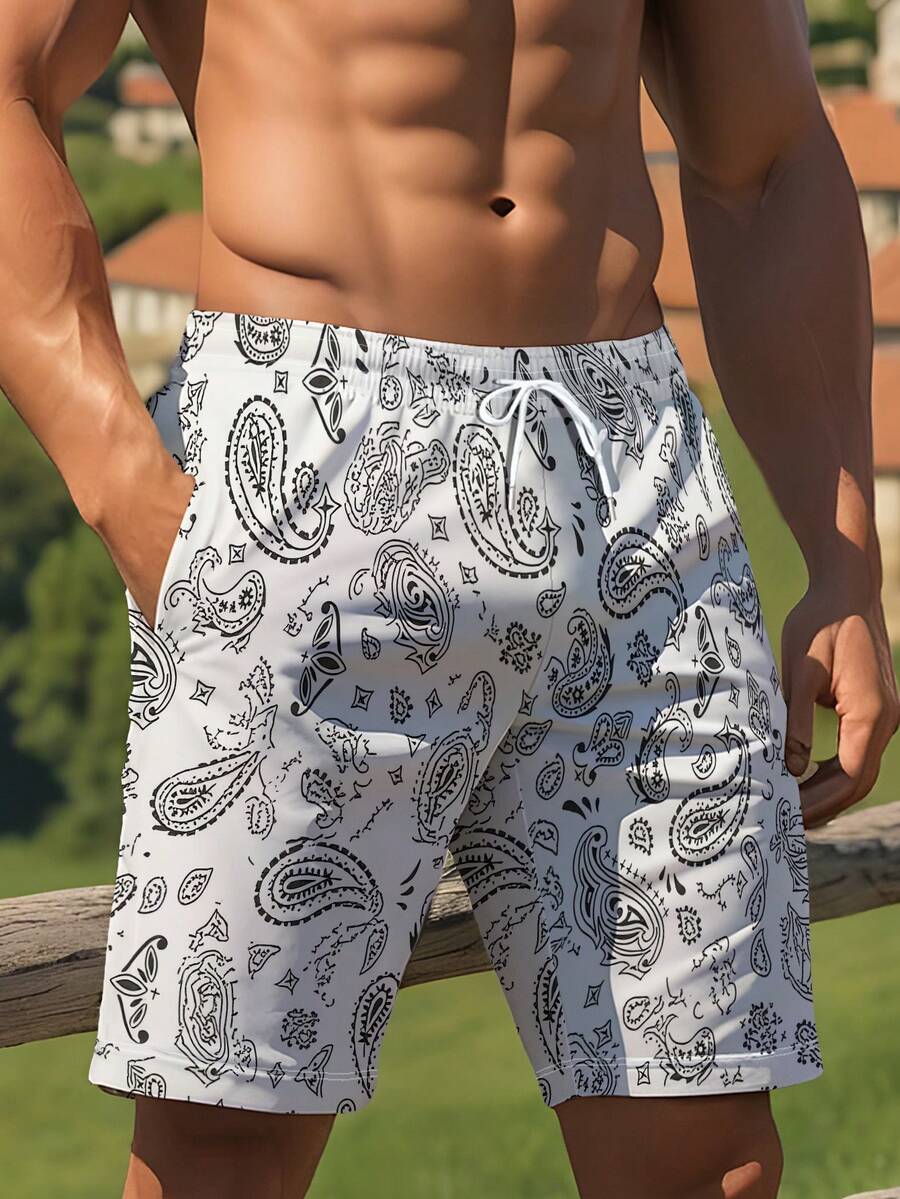 Mens Beach Shorts 3D Digital P - огляд і ціна Trunk Breathable Men