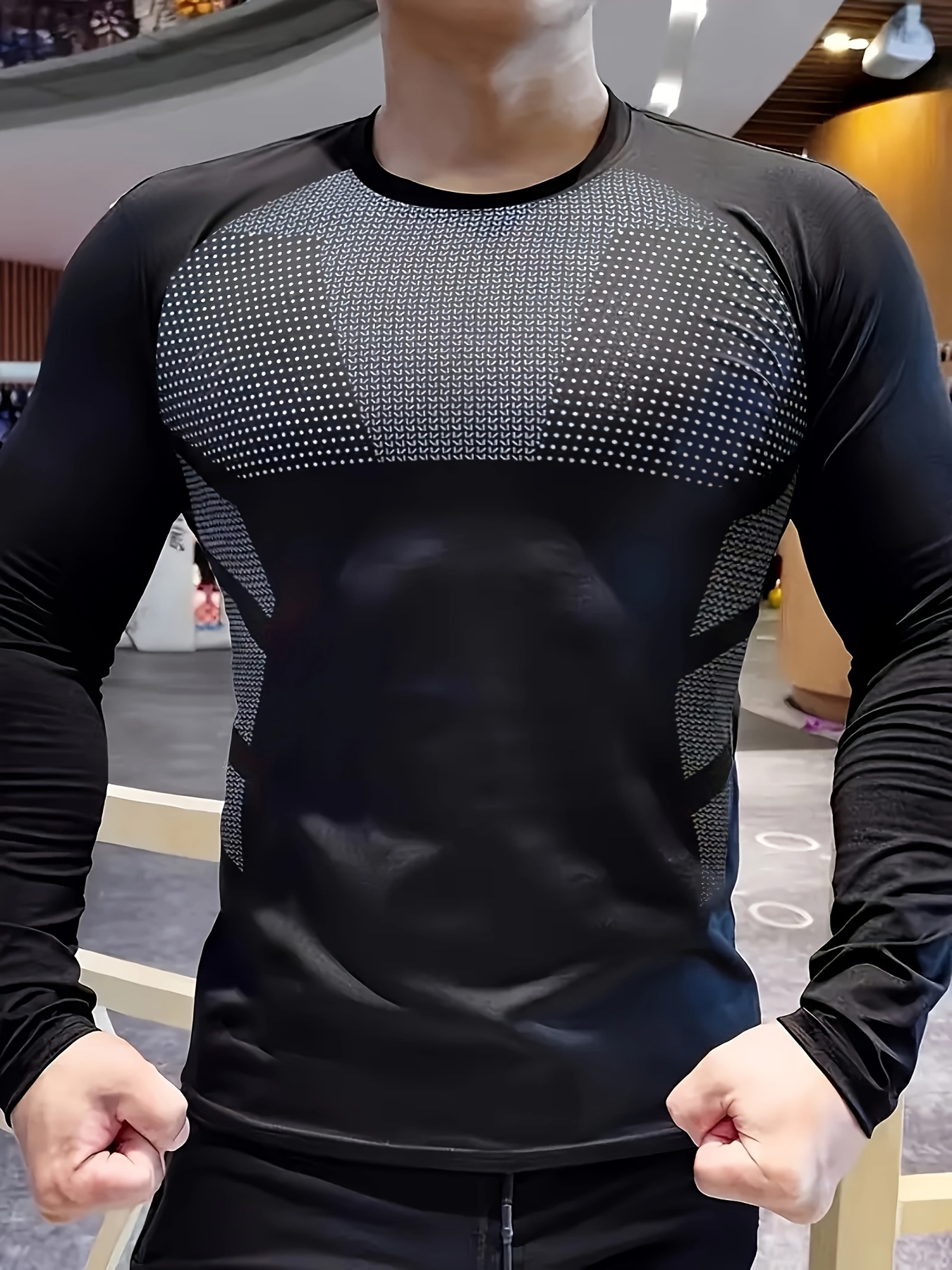 Men's autumn and winter thick  - огляд і ціна T Shirt Tight Fit
