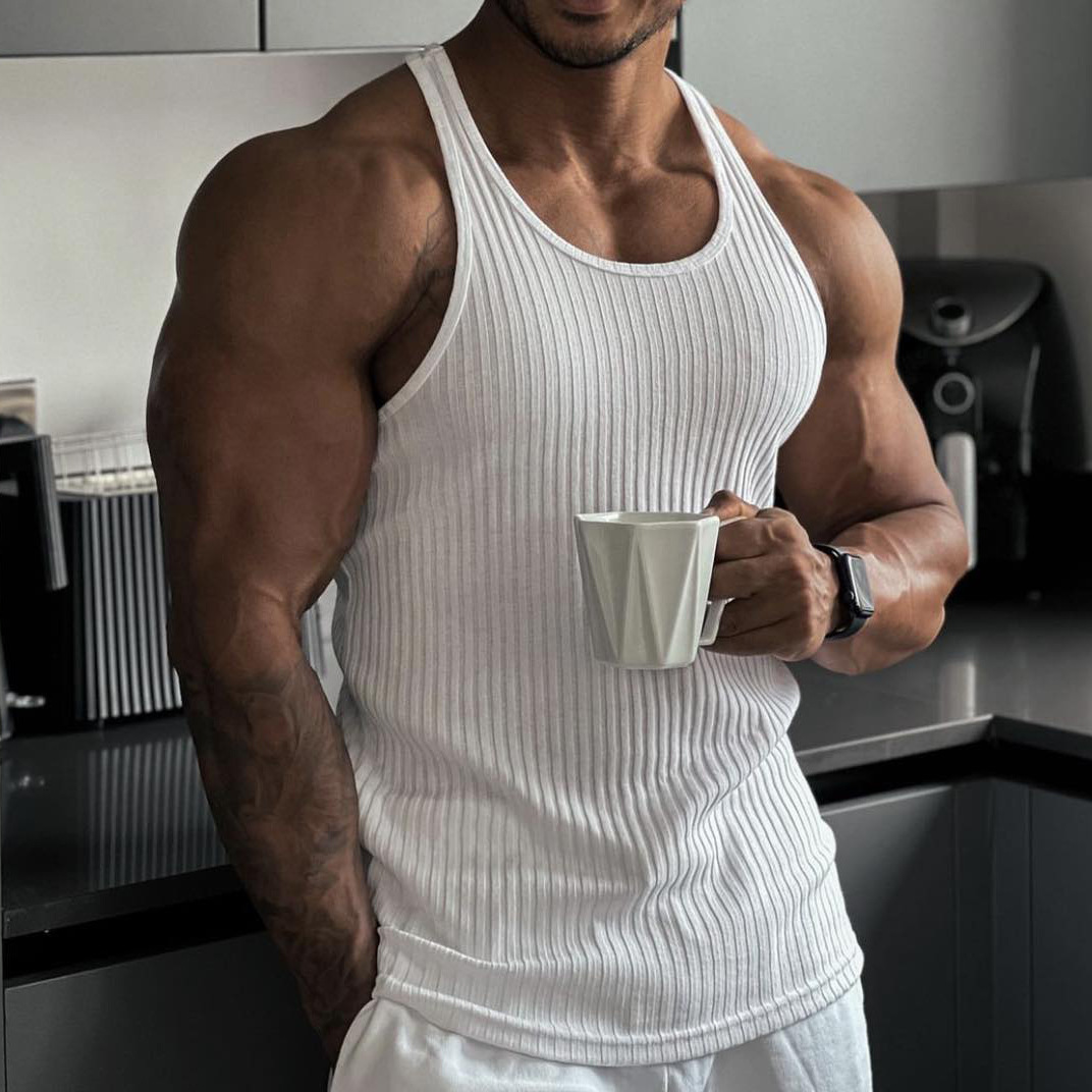 2024 Summer new men V-neck Ves - огляд і ціна Undershirt Crew Neck