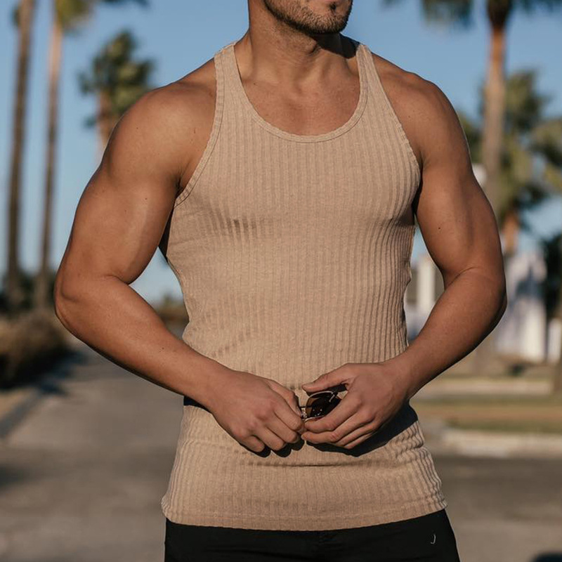 2024 Summer new men V-neck Ves - огляд і ціна Undershirt Crew Neck