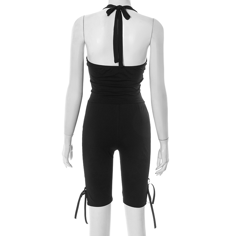 Women Solid 2 Piece Set Summer - огляд і ціна Suspender Tank Top