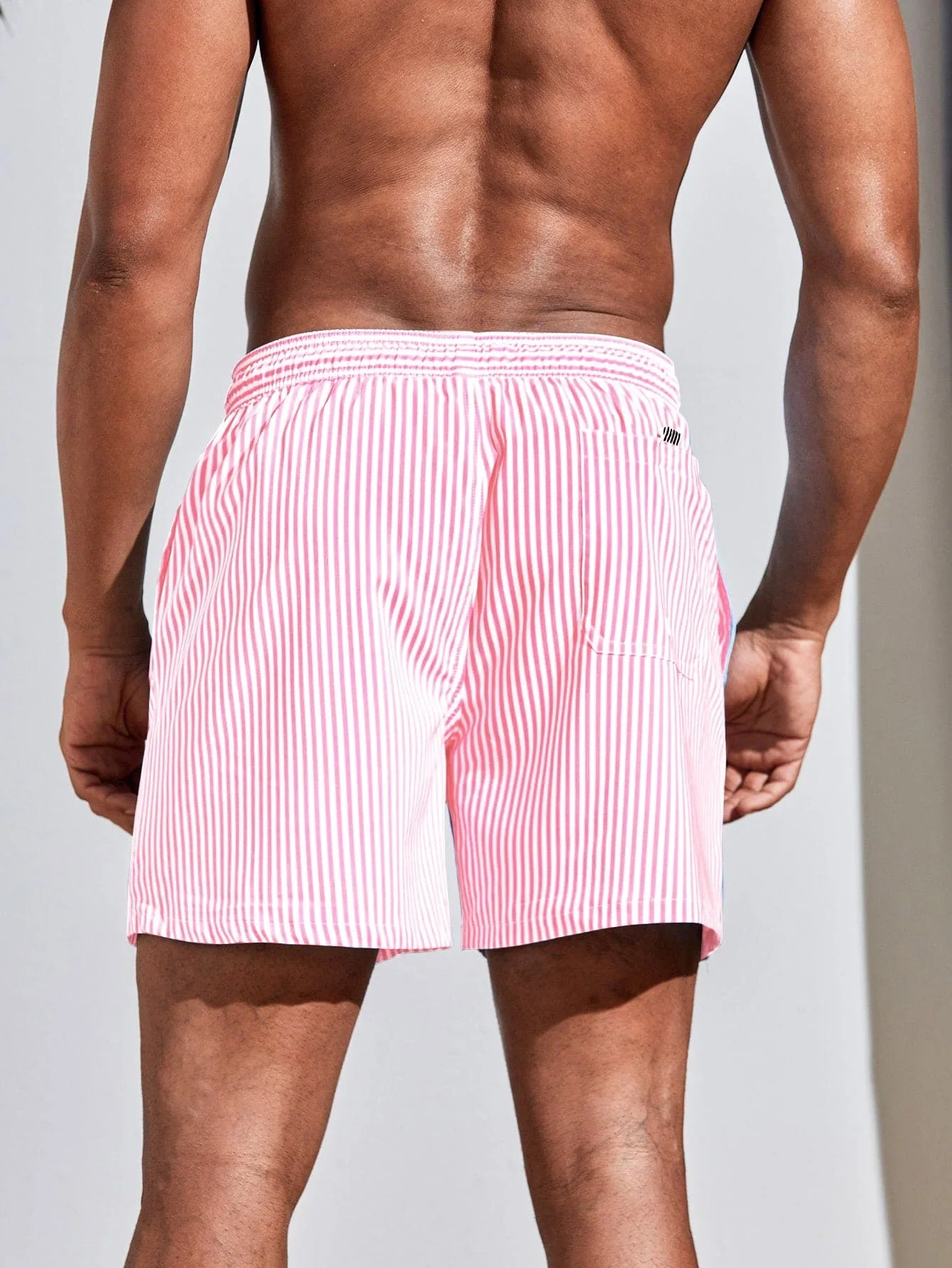 Men Vertical Striped Drawstrin - огляд і ціна Bamboo Fiber Trunk