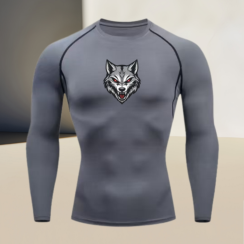 Men's long sleeved round neck  - огляд і ціна T Shirt Tight Fit