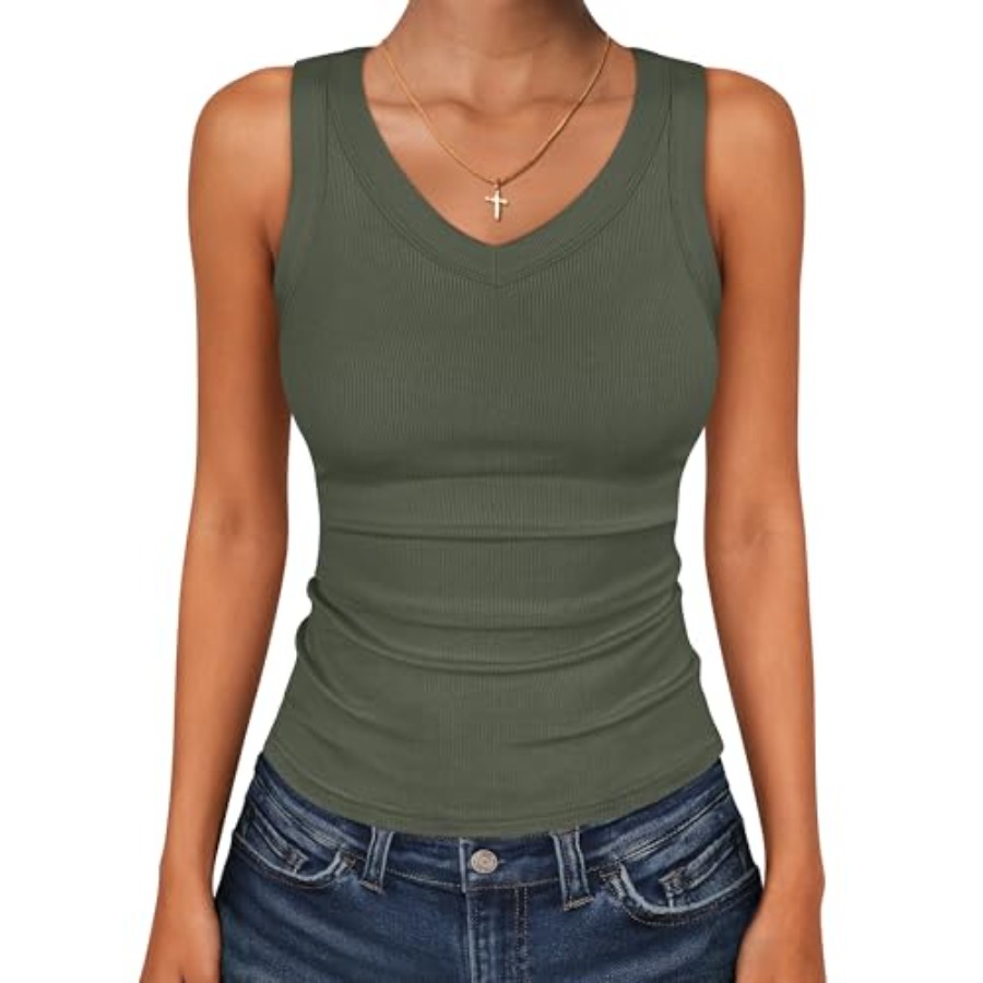 ANRABESS Tank Tops for Women V - огляд і ціна Tank Top Ribbed