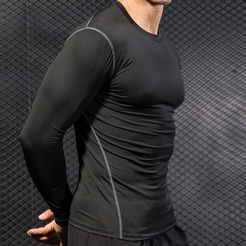 Men's Running Sports Long Slee - огляд і ціна T Shirt Tight Fit
