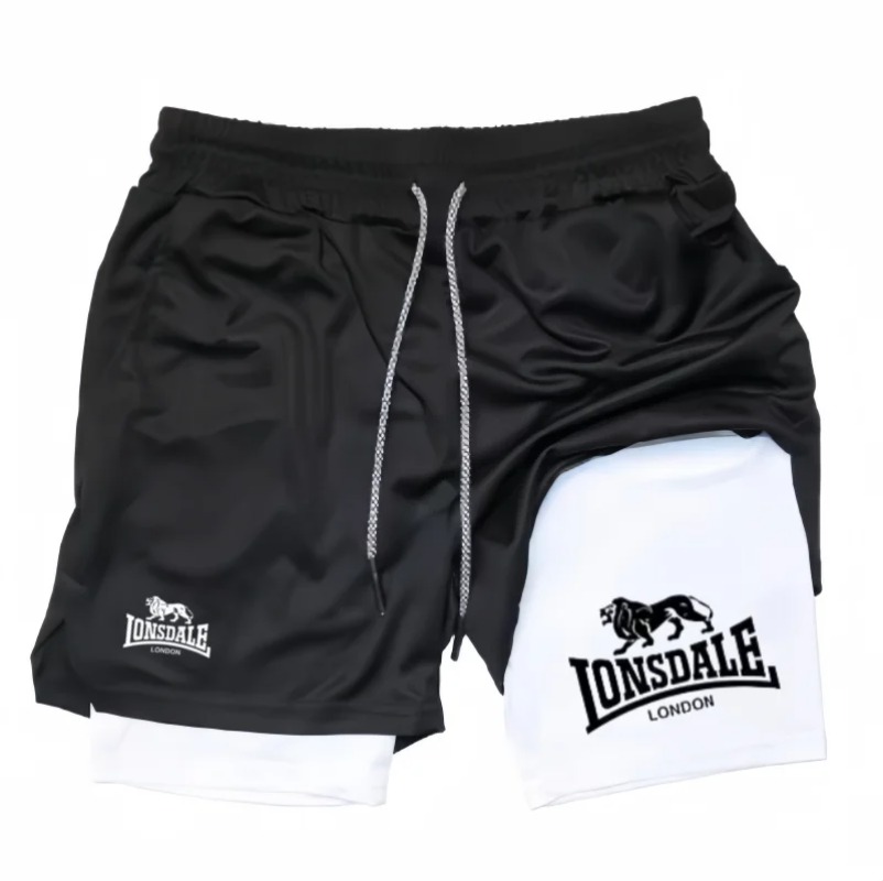 2in1 Running Shorts for Men Gy - огляд і ціна Compression Shorts Athletes