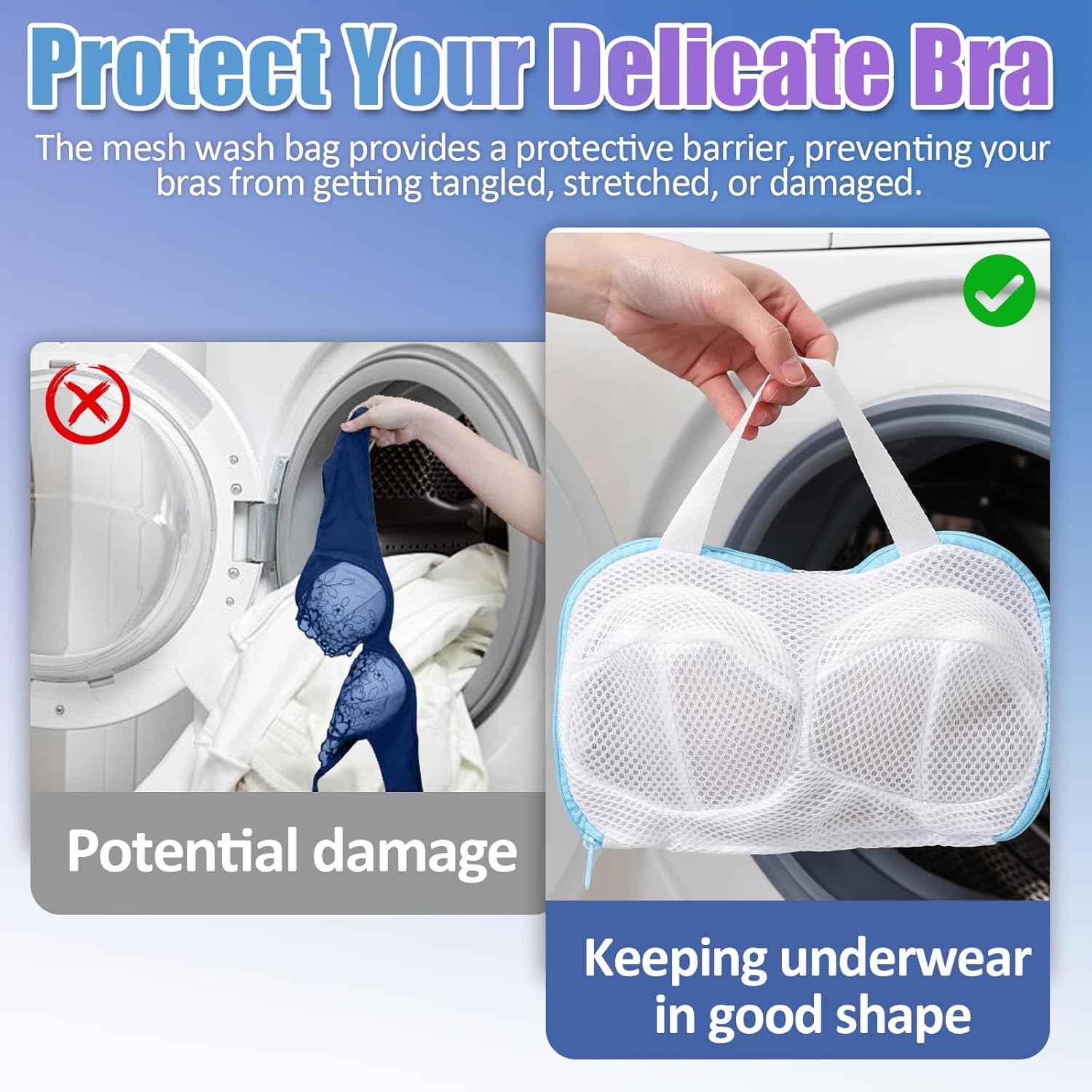 2-Pack Bra Wash Bags- Non-Defo - огляд і ціна Multi Pack Underwear