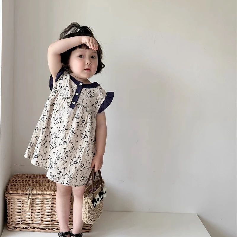 Girls summer floral dress 2024 - огляд і ціна Undershirt Crew Neck