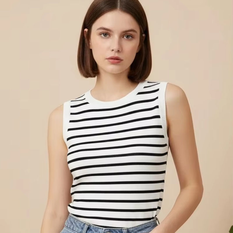 One Size Short Striped Ice Sil - огляд і ціна Sleeveless Undershirt