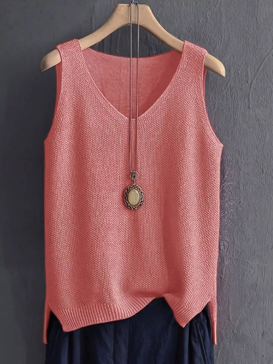 Womens Sleeveless Knitted Cami - огляд і ціна Sleeveless Undershirt