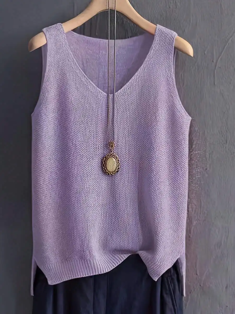 Womens Sleeveless Knitted Cami - огляд і ціна Sleeveless Undershirt