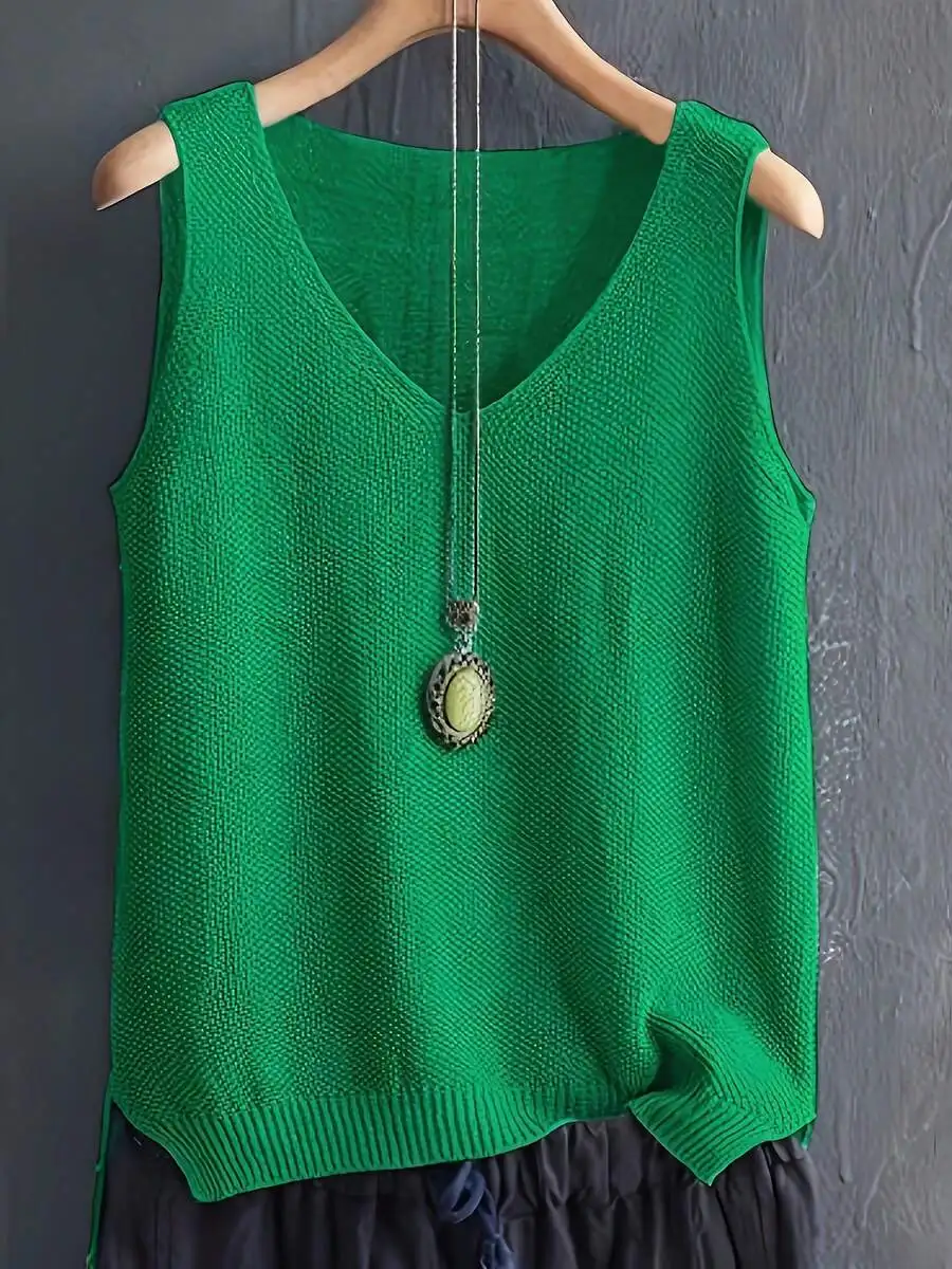 Womens Sleeveless Knitted Cami - огляд і ціна Sleeveless Undershirt
