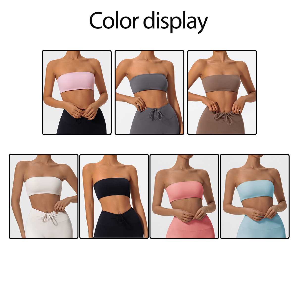 Strapless Sports Bra Gym Crop  - огляд і ціна Quick Dry Underwear