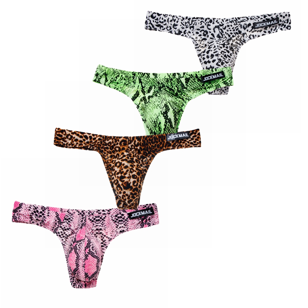 4PCS/Lot Leopard Sexy Men Biki - огляд і ціна Multi Pack Underwear