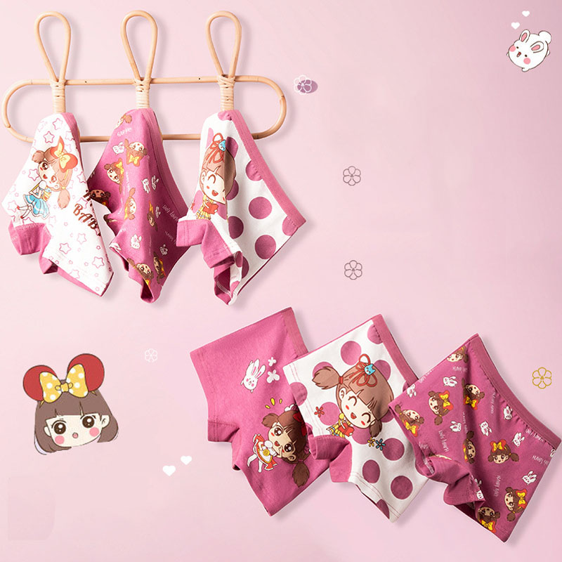 4pcs/Pack Young Girl Underwear - огляд і ціна Boxer Brief Pack Cotton
