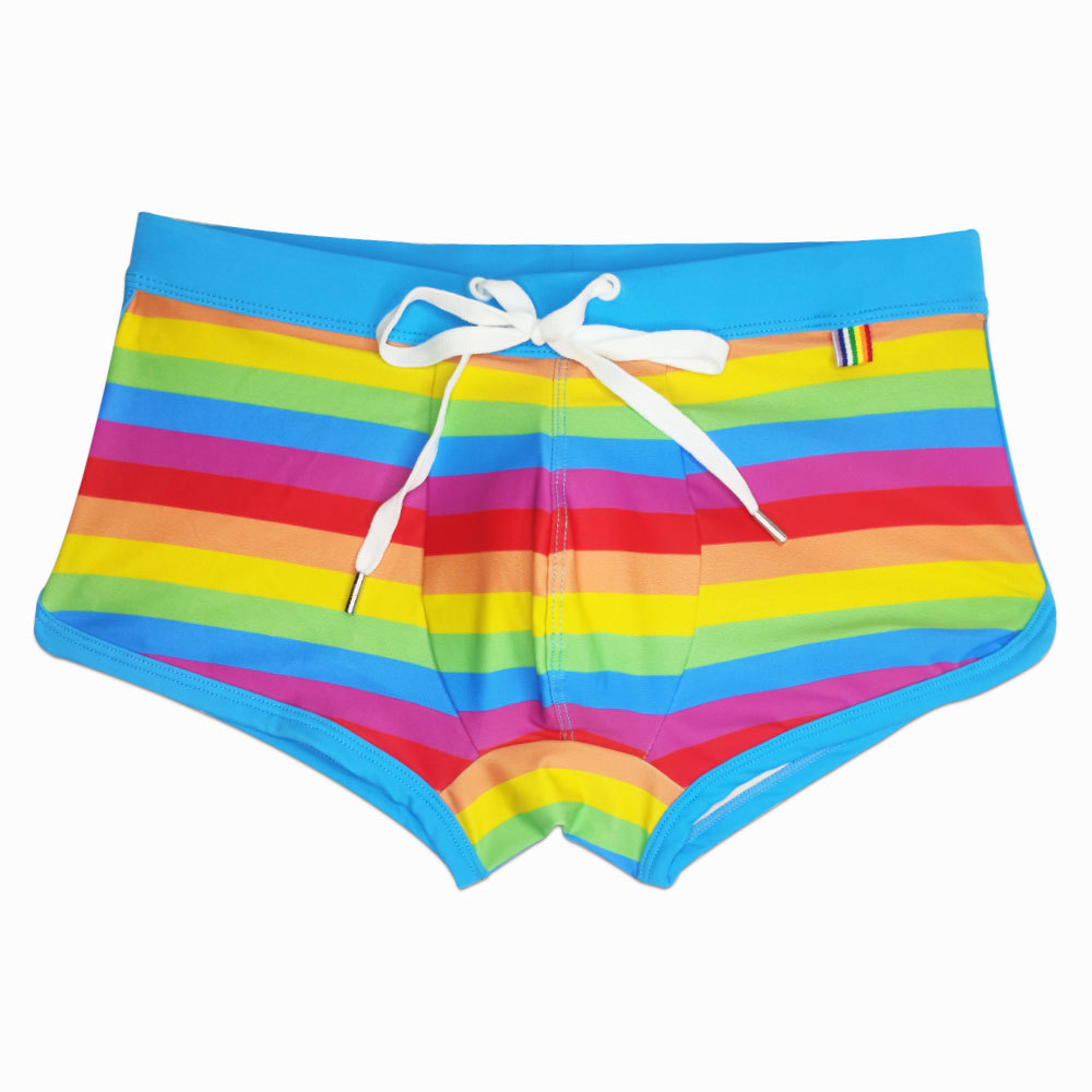 Rainbow Striped Men's Swimming - огляд і ціна Trunk Breathable Men