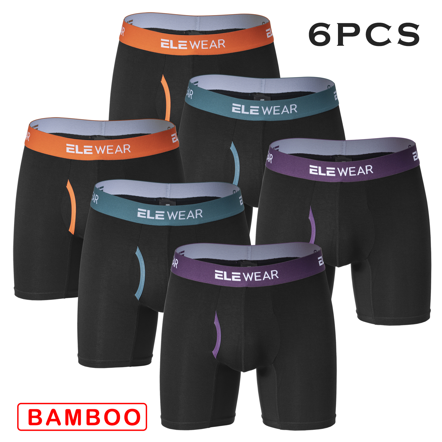 6 pcs Bamboo Men Underwear Wit - огляд і ціна Boxer Shorts Modal