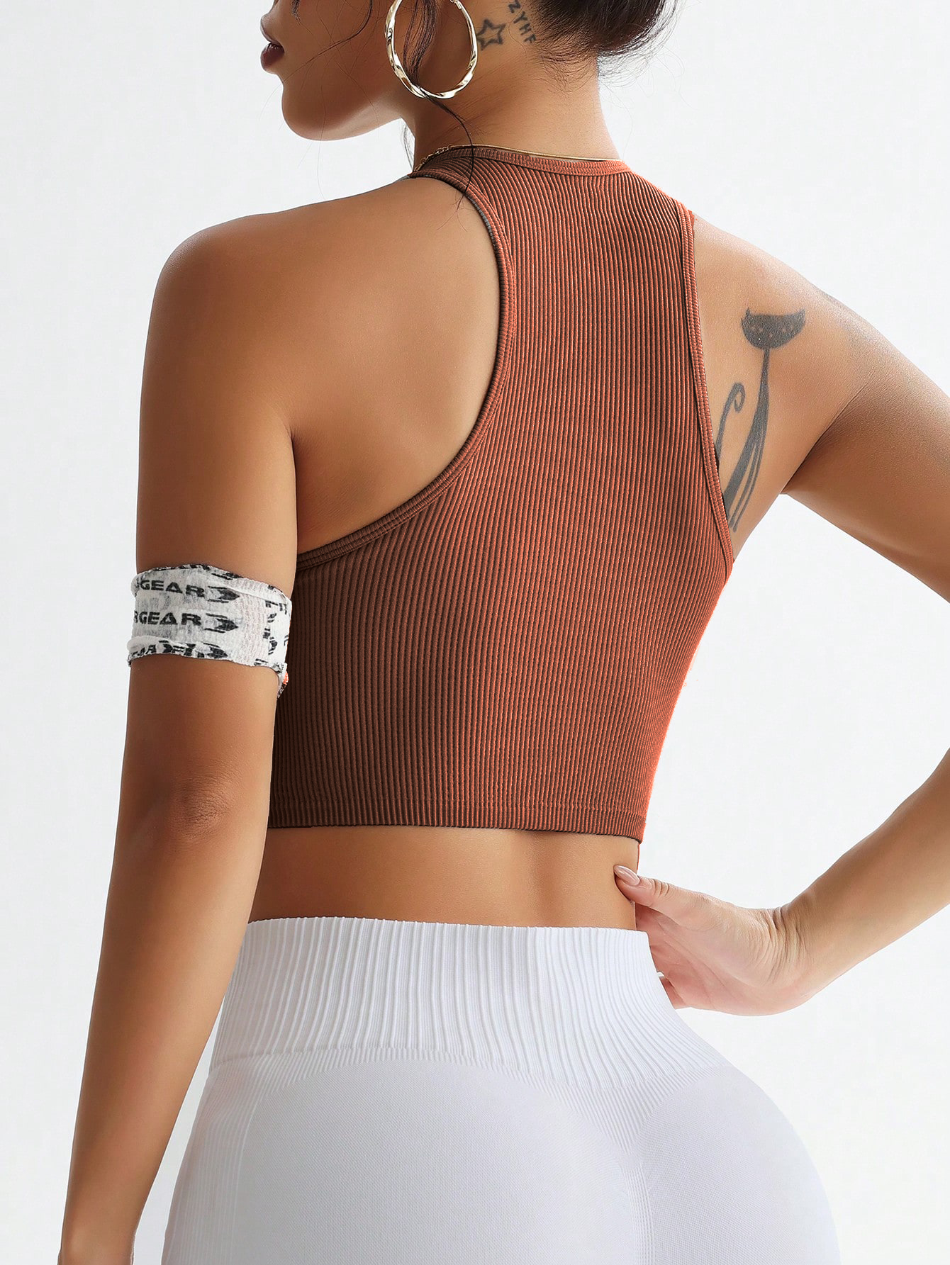 Ribbed Seamless Sports Bra Tan - огляд і ціна Tank Top Ribbed