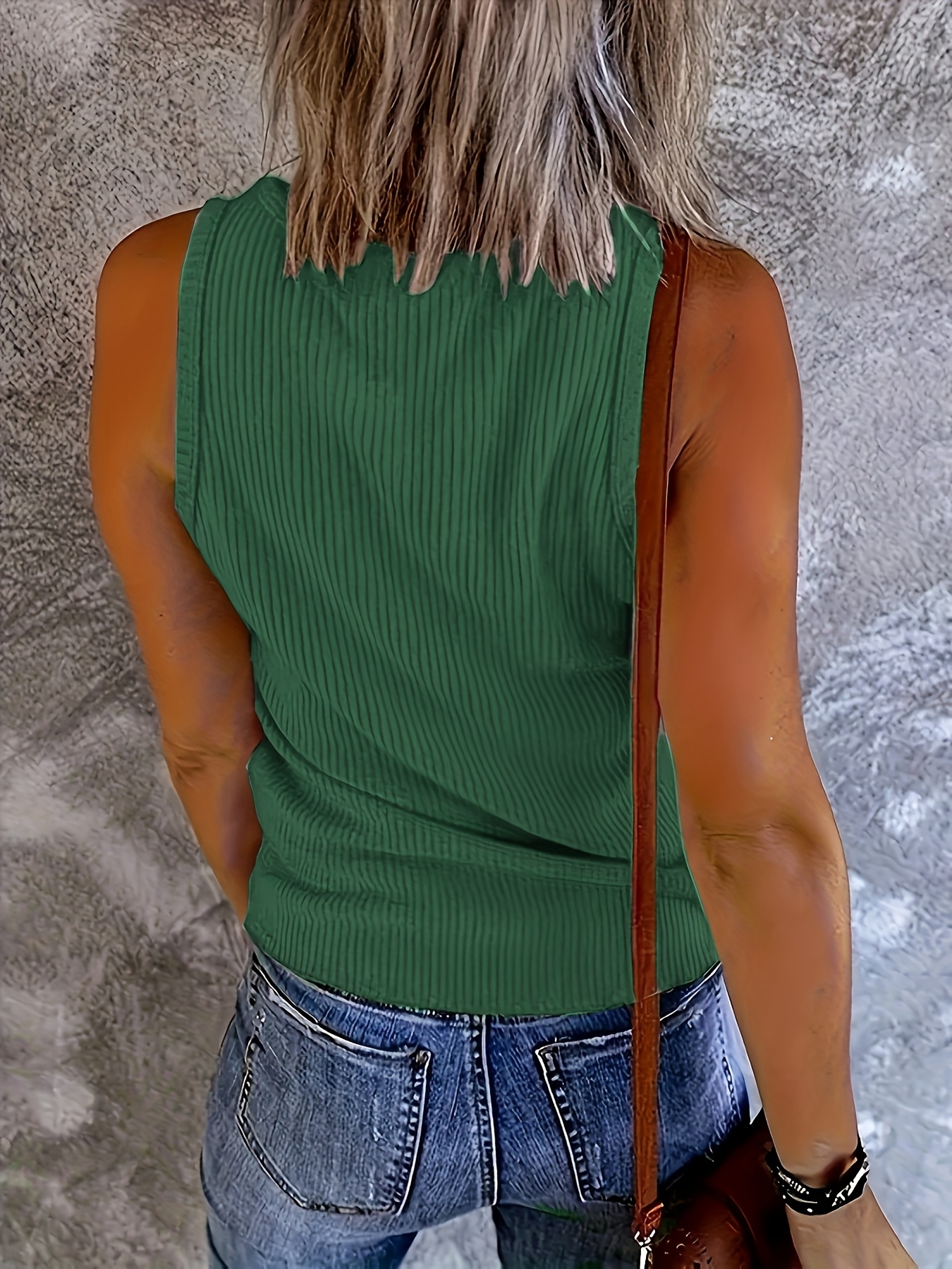 Plus Size Women Green Ribbed K - огляд і ціна Tank Top Ribbed