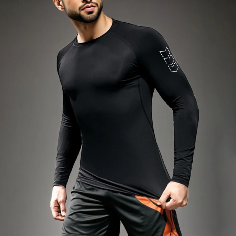 Men Quick-dry T-shirt Long Sle - огляд і ціна Base Layer Top