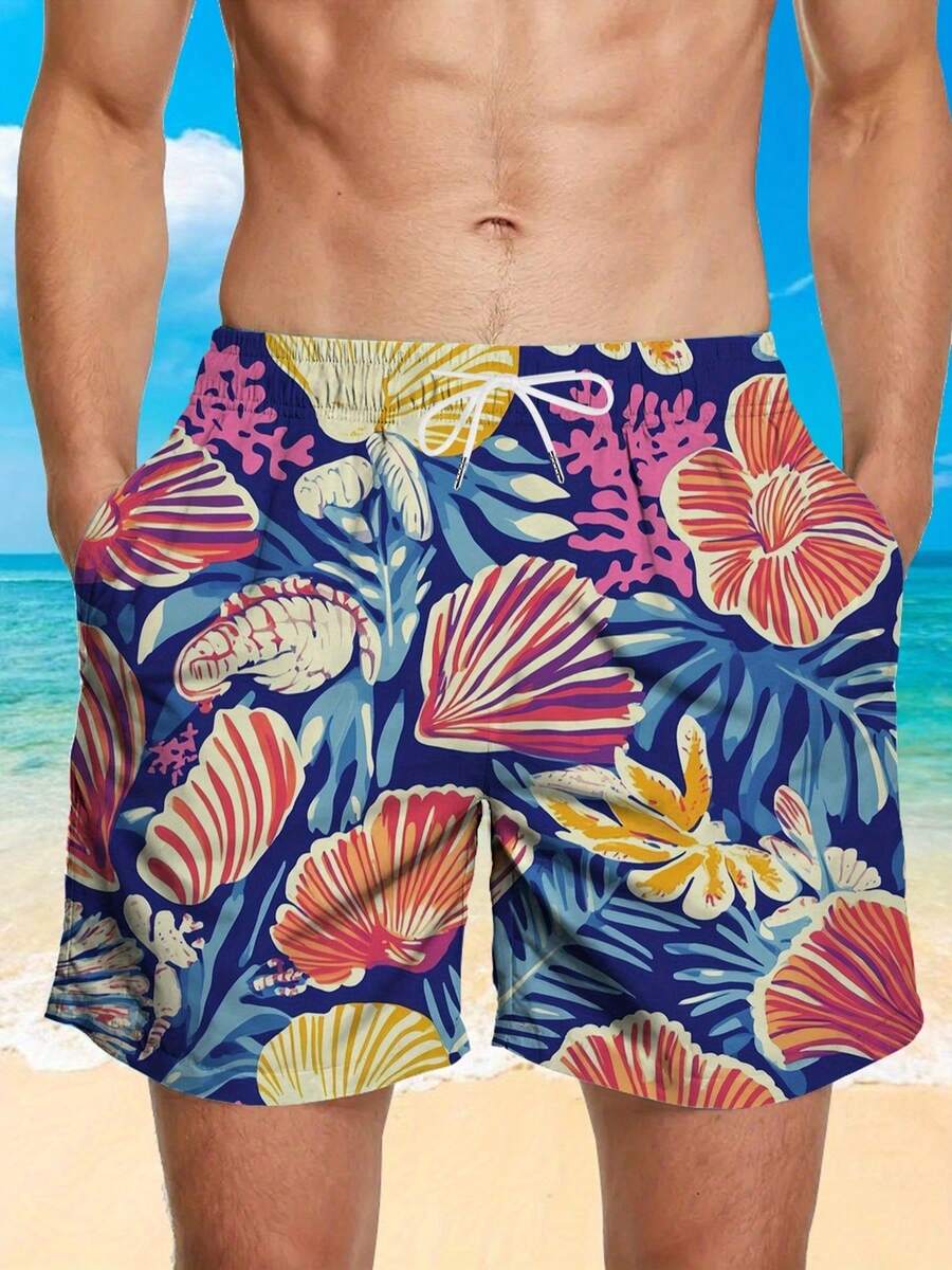 Mens Blue Tropical Ocean Flowe - огляд і ціна Trunk Breathable Men