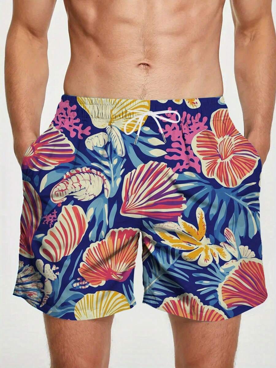 Mens Blue Tropical Ocean Flowe - огляд і ціна Trunk Breathable Men
