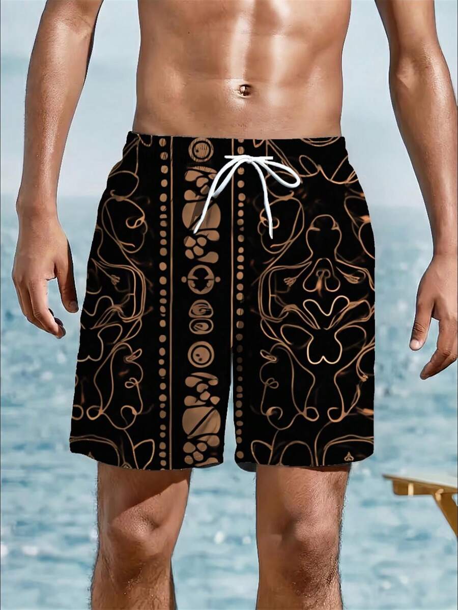 Mens Abstract Geometric Print  - огляд і ціна Trunk Breathable Men