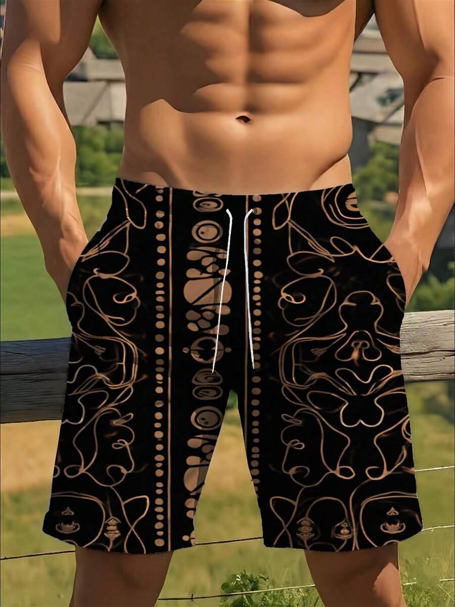 Mens Abstract Geometric Print  - огляд і ціна Trunk Breathable Men