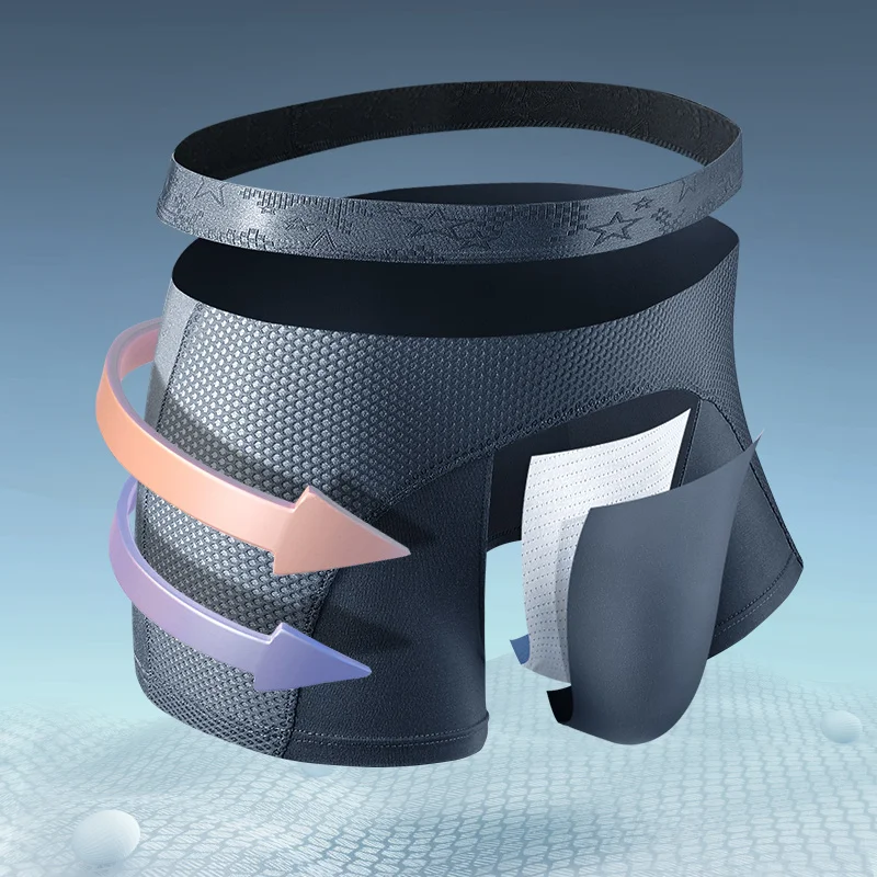 Men's underwear, men's ice sil - огляд і ціна Mesh Sport Boxer